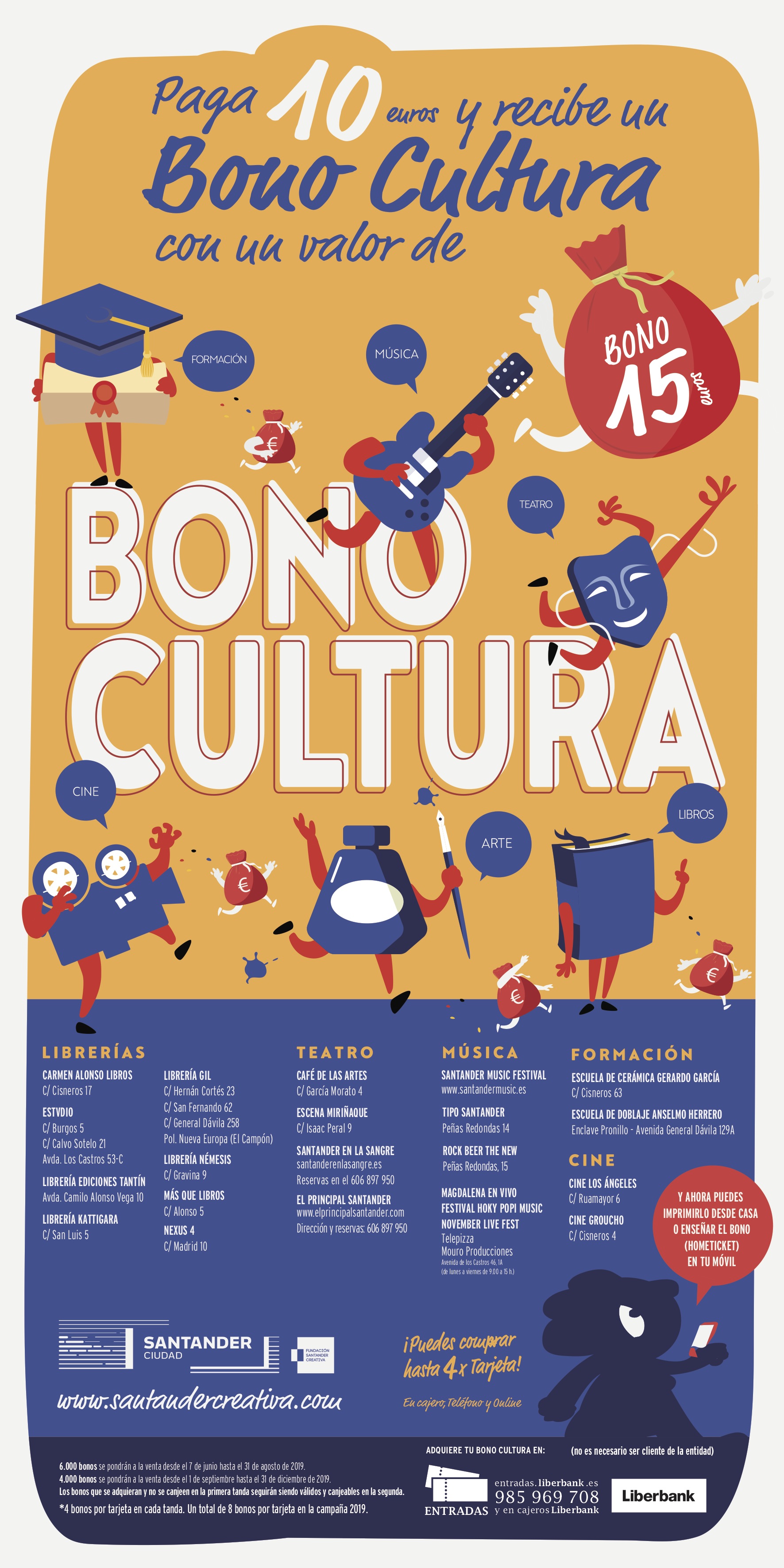 El Bono Cultura inicia su segunda fase y pone a la venta 4.000 unidades más Info Cantabria El Bono Cultura inicia su segunda fase y pone a la venta 4.000 unidades más Info Cantabria